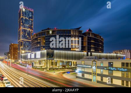 Banyan Tree Doha Building at la Cigale Mushaireb Doha, Qatar Stock Photo