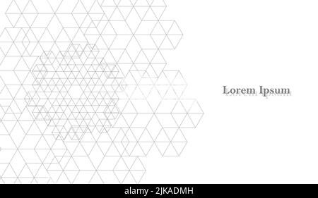 abstract gray white hexagon, network image, geometric texture background, scientific technology, engineering concept Stock Photo