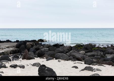 Gwakji Beach in Jeju Island of Korea Stock Photo