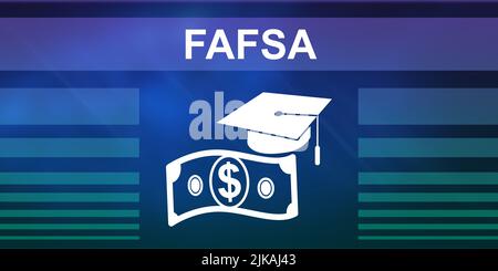 Illustration of a fafsa concept Stock Photo