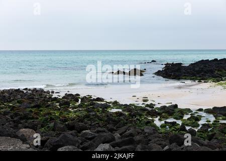 Gwakji Beach in Jeju Island of Korea Stock Photo