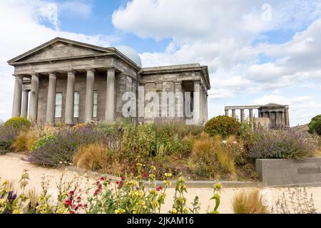 Calton Hill Edinburgh, converted City Observatory complex into the Collective art and exhibition space,Scotland,Uk summer 2022 Stock Photo