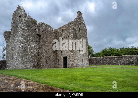 The beautiful Tully Castle by Enniskillen, County Fermanagh inNorthern Ireland. Stock Photo