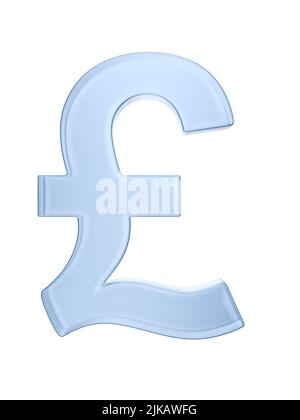 symbol British pound on white background. Isolated 3D illustration Stock Photo