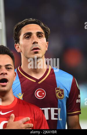 ISTANBUL - Abdulkadir Omur of Trabzonspor AS during the Turkish Super ...