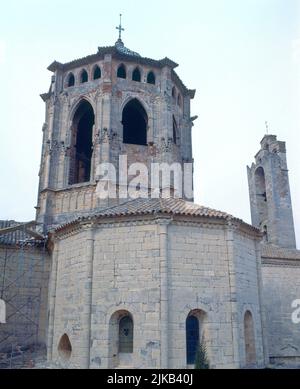 TORRE Y ABSIDES. Location: REAL MONASTERIO DE SANTA MARIA DE POBLET. Vimbodí. TARRAGONA. SPAIN. Stock Photo