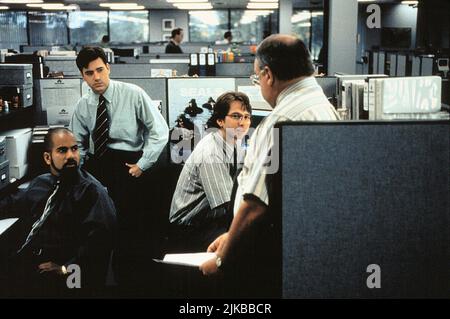 OFFICE SPACE, Ajay Naidu, Ron Livingston, David Herman, Richard Riehle ...