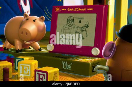 Hamm The Piggy Bank Film: Toy Story 2 (USA 1999) Characters: WITH  Regie: John Lasseter, Ash Brannon & Lee Unkrich, Director: John Lasseter 13 November 1999   **WARNING** This Photograph is for editorial use only and is the copyright of PIXARDISNEY and/or the Photographer assigned by the Film or Production Company and can only be reproduced by publications in conjunction with the promotion of the above Film. A Mandatory Credit To PIXARDISNEY is required. The Photographer should also be credited when known. No commercial use can be granted without written authority from the Film Company. Stock Photo