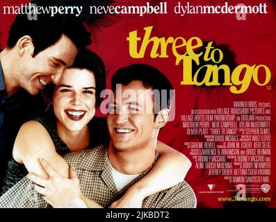 Dylon Mcdermott, Neve Campbell, Matthew Perry Film: Three To Tango (1999) Characters: ,Amy Post,Oscar Novak  Director: Damon Santostefano 19 October 1999   **WARNING** This Photograph is for editorial use only and is the copyright of WARNER BROS. and/or the Photographer assigned by the Film or Production Company and can only be reproduced by publications in conjunction with the promotion of the above Film. A Mandatory Credit To WARNER BROS. is required. The Photographer should also be credited when known. No commercial use can be granted without written authority from the Film Company. Stock Photo