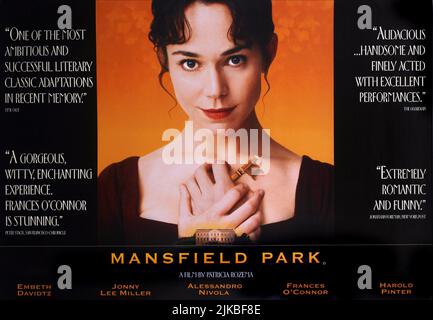 Frances O'Connor Poster Film: Mansfield Park (UK 1999)   Director: Patricia Rozema 27 August 1999   **WARNING** This Photograph is for editorial use only and is the copyright of BBC FILMS and/or the Photographer assigned by the Film or Production Company and can only be reproduced by publications in conjunction with the promotion of the above Film. A Mandatory Credit To BBC FILMS is required. The Photographer should also be credited when known. No commercial use can be granted without written authority from the Film Company. Stock Photo