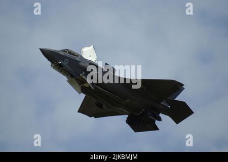 Lockheed Martin F-35B, Lightning II, 023, 617 Squadron, RAF, RIAT 2022, Fairford, Gloucestershire. Stock Photo