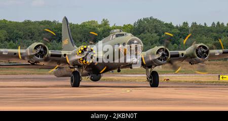 Boeing B-17G Flying Fortress 'Sally B' (Memphis Belle) at the Royal International Air Tattoo 2022 Stock Photo