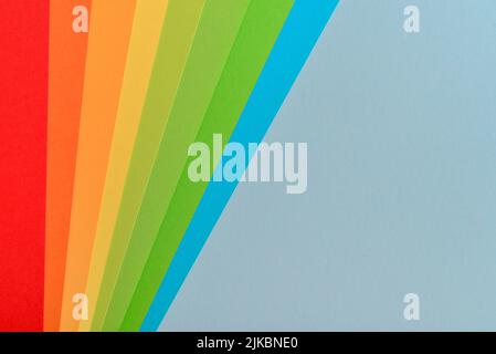 Abstract geometric paper background with rainbow colors. Stock Photo