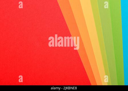 Abstract geometric paper background with rainbow colors. Stock Photo