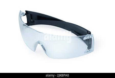 protective transparent glasses isolated on white with clipping path Stock Photo