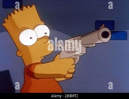Bart Simpson Television: The Simpsons : Season 9 (TV-Serie)   Usa 1989-, / Episode 9.05: 'Homer Und Der Revolver' (The Cartridge Family, Dir. Pete Michels, 1997) 21 September 1997   **WARNING** This Photograph is for editorial use only and is the copyright of 20TH CENTURY FOX TELEVISION and/or the Photographer assigned by the Film or Production Company and can only be reproduced by publications in conjunction with the promotion of the above Film. A Mandatory Credit To 20TH CENTURY FOX TELEVISION is required. The Photographer should also be credited when known. No commercial use can be granted Stock Photo