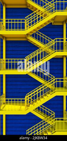 Yellow Stairs Stock Photo
