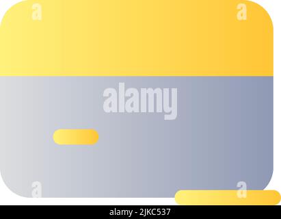 Close bank account flat gradient color ui icon Stock Vector