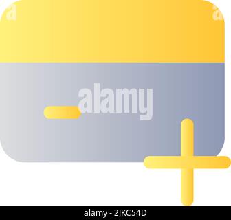 Open new bank account flat gradient color ui icon Stock Vector