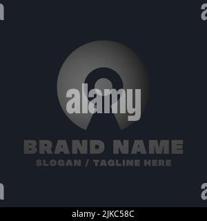 Keyhole logo design template Stock Vector