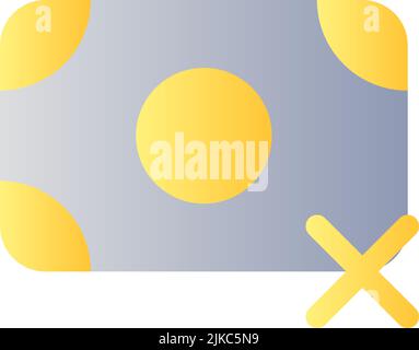 Cashless payment only flat gradient color ui icon Stock Vector