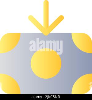 Inbound cash flat gradient color ui icon Stock Vector