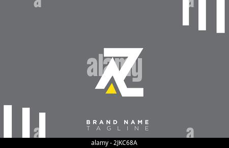 AZ Alphabet letters Initials Monogram logo Stock Vector