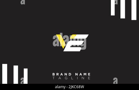 VE Alphabet letters Initials Monogram logo Stock Vector