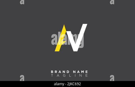 AV Alphabet letters Initials Monogram logo Stock Vector