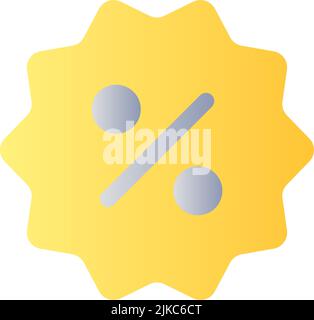 Sale flat gradient color ui icon Stock Vector
