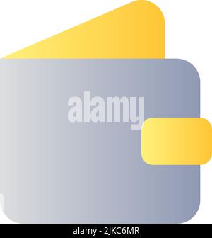 Open wallet flat gradient color ui icon Stock Vector