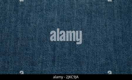 Close-up detail of dark blue denim fabric texture Stock Photo