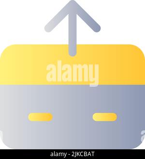 Send money flat gradient color ui icon Stock Vector