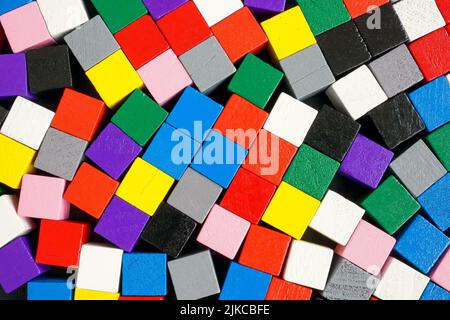 Abstract background of colorful cubes as a symbol of creativity and ideas. Stock Photo