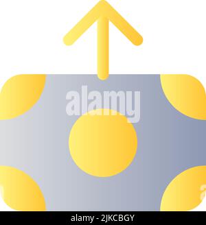 Outbound cash flat gradient color ui icon Stock Vector