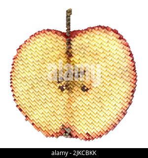 3D Illustration of Pixelized Apple Stock Photo - Alamy