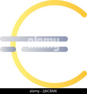 Euro sign flat gradient color ui icon Stock Vector