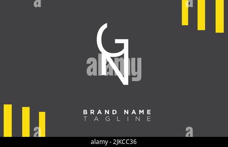 GN Alphabet letters Initials Monogram logo Stock Vector