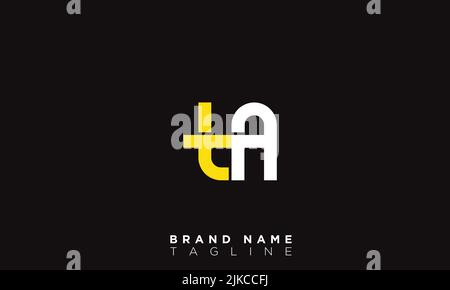 Alphabet letters Initials Monogram logo TA Stock Vector