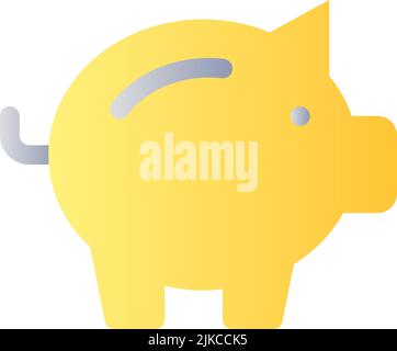 Piggy bank flat gradient color ui icon Stock Vector