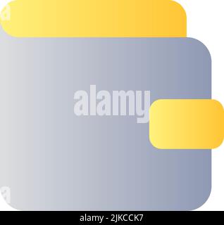 Wallet flat gradient color ui icon Stock Vector