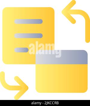 Bank account statement flat gradient color ui icon Stock Vector