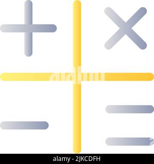 Calculation flat gradient color ui icon Stock Vector
