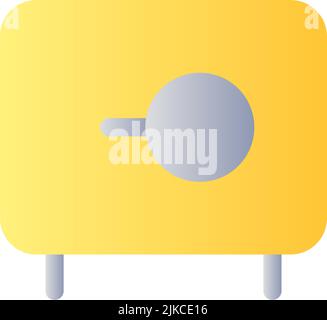 Money safe flat gradient color ui icon Stock Vector