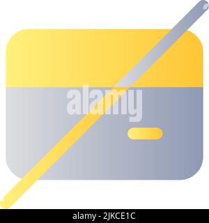 Declined payment flat gradient color ui icon Stock Vector