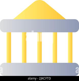 Bank flat gradient color ui icon Stock Vector