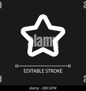 Star pixel perfect white linear ui icon for dark theme Stock Vector