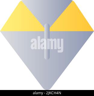 Diamond flat gradient color ui icon Stock Vector