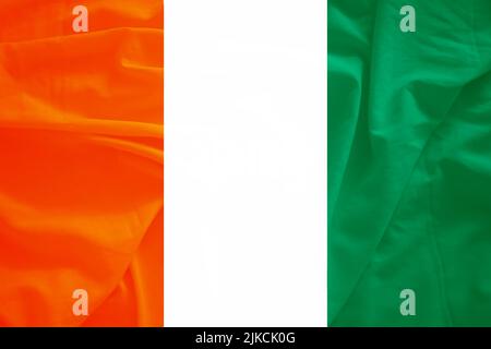 Ivory Coast flag with 3d effect Stock Photo