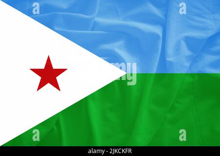 Djibouti flag with 3d effect Stock Photo